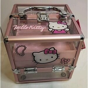 Hello Kitty Sanrio Case Cube Cosmetic Makeup Jewelry Pink 2008